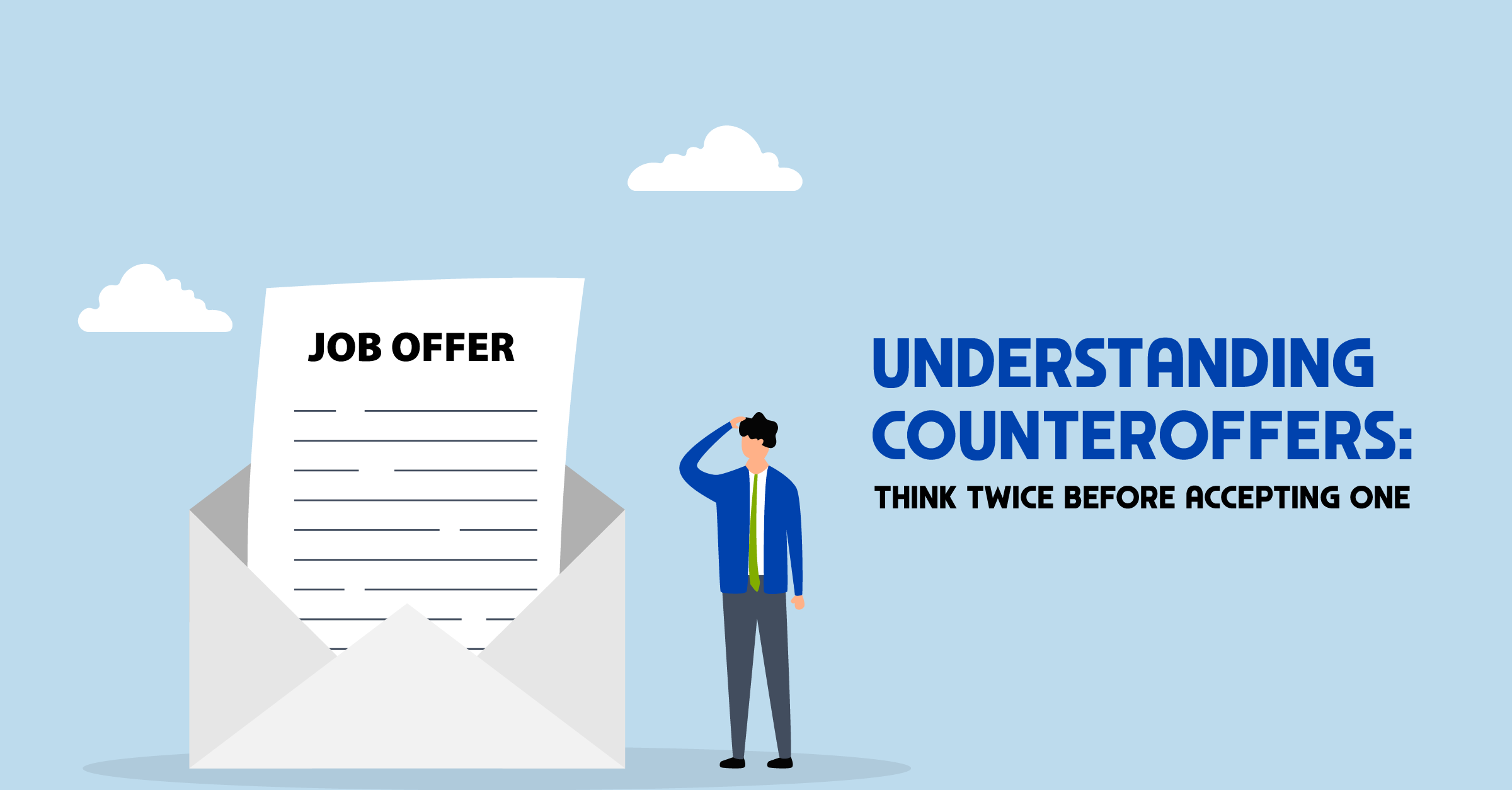 Employee considering a counteroffer, weighing career growth vs. staying