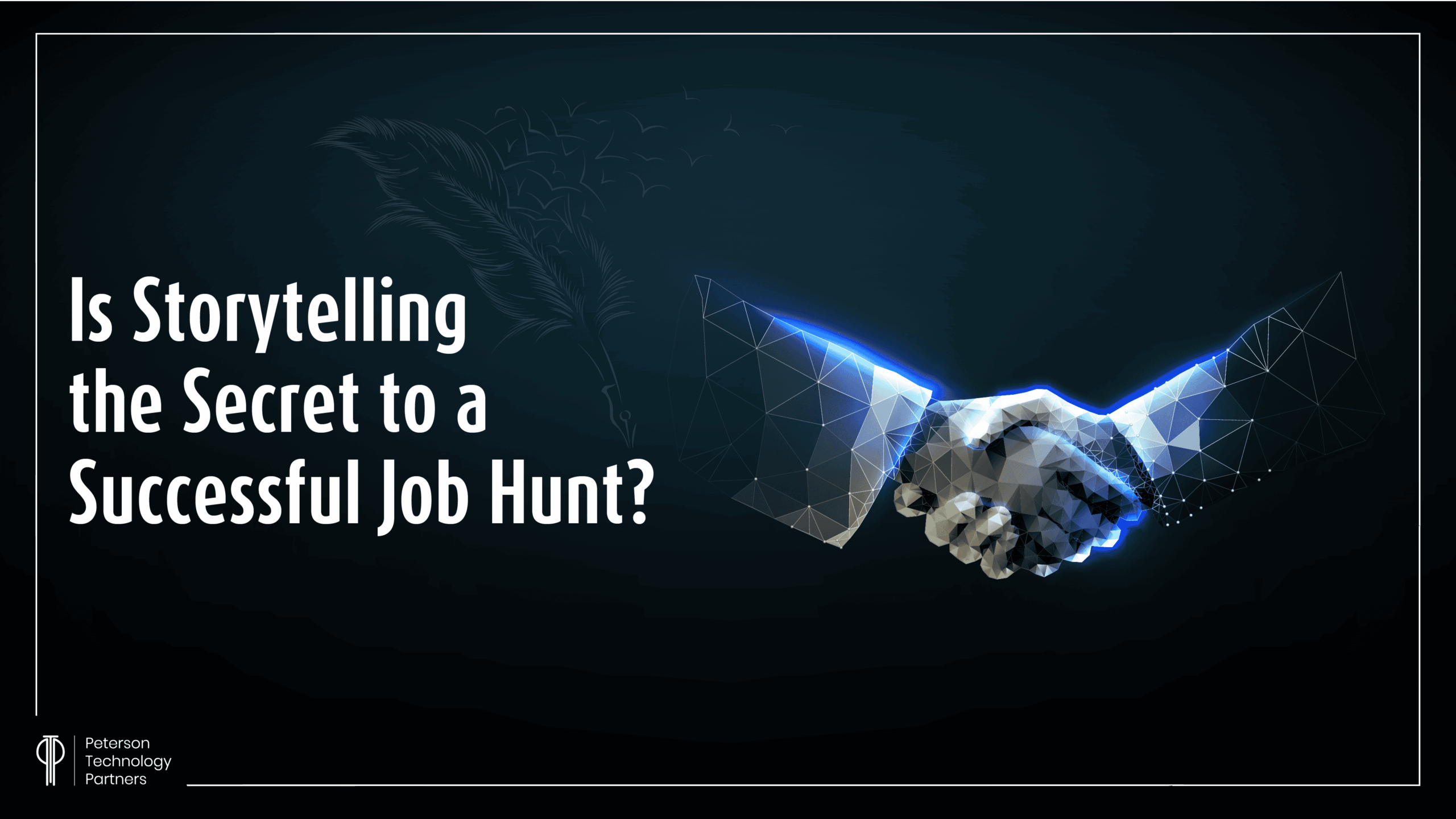 A person telling a story, symbolizing the secret to a successful job hunt.